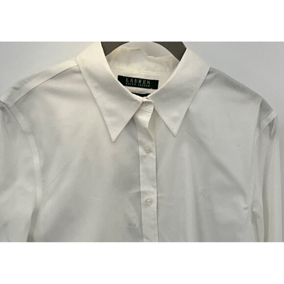 Lauren Ralph Lauren Non-Iron White Button-Down Shirt L Mens 100% Cotton - Picture 2 of 7